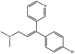 (Z)-3-(4-ブロモフェニル)-N,N-ジメチル-3-(3-ピリジル)-2-プロペン-1-アミン 化学構造式