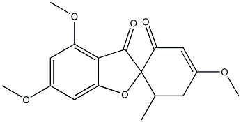 4,4',6-トリメトキシ-6'-メチル-3'-グリセン-2',3-ジオン 化学構造式