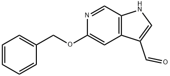 5-苄氧基-6-氮杂吲哚-3-甲醛 结构式