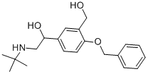 1-(4-ベンジルオキシ-3-ヒドロキシメチルフェニル)-2-(tert-ブチルアミノ)エタノール 化学構造式