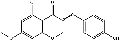 ジヒドロキシ-4',6'-ジメトキシカルコン, 2',4- 化学構造式