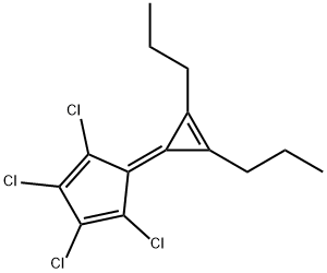 1,2,3,4-Tetrachloro-5-(2,3-dipropyl-2-cyclopropen-1-ylidene)-1,3-cyclo pentadiene Structure