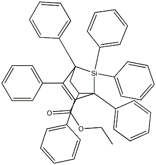 1,4,5,6,7,7-Hexaphenyl-7-silabicyclo[2.2.1]hept-5-ene-2-carboxylic acid ethyl ester Struktur