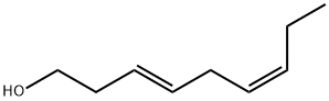 (3E,6Z)-3,6-ノナジエン-1-オール 化学構造式