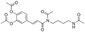 N-アセチル-N-[4-(アセチルアミノ)ブチル]-3-[3,4-ビス(アセチルオキシ)フェニル]プロペンアミド 化学構造式