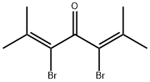 3,5-Dibromo-2,6-dimethyl-2,5-heptadien-4-one Struktur