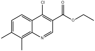 4-氯-7,8-二甲基喹啉-3-甲酸乙酯,56824-88-5,结构式