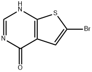 6-ブロモ-1H-チエノ[2,3-D]ピリミジン-4-オン 化学構造式