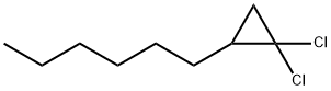 1,1-ジクロロ-2-ヘキシルシクロプロパン 化学構造式