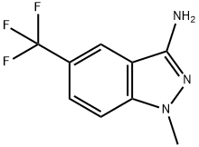 1-メチル-5-(トリフルオロメチル)-1H-インダゾール-3-アミン 化学構造式