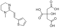 1,4,5,6-テトラヒドロ-1-メチル-2-[(E)-2-(2-チエニル)エテニル]ピリミジン·くえん酸 化学構造式