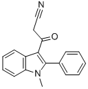 3-(1-甲基-2-苯基-1H-吲哚-3-基)-3-氧代丙腈, 568553-08-2, 结构式