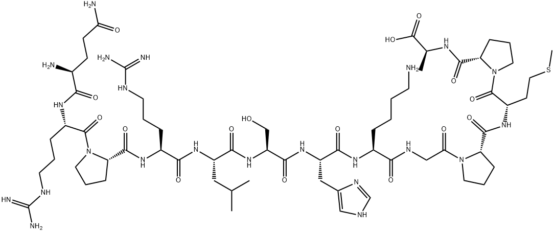 H-GLN-ARG-PRO-ARG-LEU-SER-HIS-LYS-GLY-PRO-MET-PRO-ALA-OH Structure