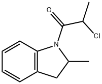 1H-Indole, 1-(2-chloro-1-oxopropyl)-2,3-dihydro-2-methyl- (9CI) 结构式