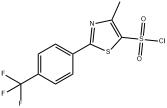 4-METHYL-2-[4-(TRIFLUOROMETHYL)PHENYL]-1,3-THIAZOLE-5-SULFONYL CHLORIDE, 568577-83-3, 结构式