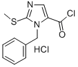 1-BENZYL-2-(METHYLSULFANYL)-1H-IMIDAZOLE-5-CARBONYL CHLORIDE HYDROCHLORIDE|1-苄基-2-甲磺酰-咪唑-5-羰酰氯