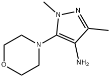1,3-DIMETHYL-5-MORPHOLINO-1H-PYRAZOL-4-AMINE Structure
