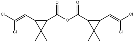 ビス[3-(2,2-ジクロロエテニル)-2,2-ジメチルシクロプロパンカルボン酸]無水物 化学構造式