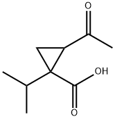 2-アセチル-1-イソプロピル-1-シクロプロパンカルボン酸 化学構造式