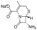 sodium (6R-trans)-7-amino-3-methyl-8-oxo-5-thia-1-azabicyclo[4.2.0]oct-2-ene-2-carboxylate Struktur