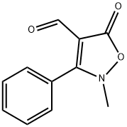 2,5-dihydro-2-methyl-5-oxo-3-phenylisoxazole-4-carbaldehyde 结构式