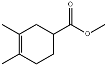 3,4-ジメチル-3-シクロヘキセン-1-カルボン酸メチル 化学構造式