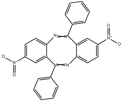 2,8-ジニトロ-6,12-ジフェニルジベンゾ[b,f][1,5]ジアゾシン 化学構造式