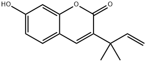 7-Hydroxy-3-(1,1-dimethylprop-2-enyl)coumarin 结构式