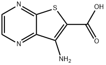 7-AMINOTHIENO[2,3-B]PYRAZINE-6-CARBOXYLIC ACID, 56881-31-3, 结构式