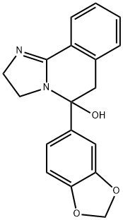 2,3,5,6-Tetrahydro-5-(1,3-benzodioxol-5-yl)imidazo[2,1-a]isoquinolin-5-ol 结构式
