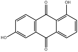 2,5-ジヒドロキシ-9,10-アントラキノン 化学構造式