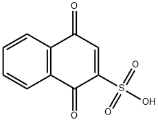 1,4-ジヒドロ-1,4-ジオキソ-2-ナフタレンスルホン酸 化学構造式