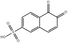 5,6-ジヒドロ-5,6-ジオキソ-2-ナフタレンスルホン酸 化学構造式
