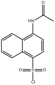 4-(アセチルアミノ)-1-ナフタレンスルホニルクロリド 化学構造式