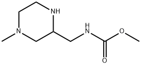 Carbamic acid, [(4-methyl-2-piperazinyl)methyl]-, methyl ester (9CI) Struktur