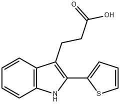 3-(2-thien-2-yl-1H-indol-3-yl)propanoic acid Struktur