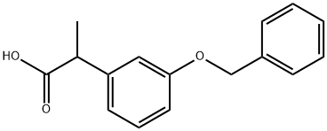 2-(3-ベンジルオキシフェニル)プロピオン酸 化学構造式