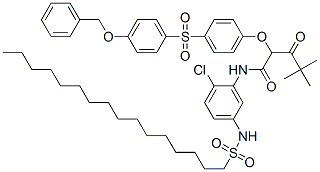 N-[2-氯-5-[(十六磺基)氨基]苯基]-4,4-二甲基-3-氧代-2-[4-[[(4-苯甲氧)苯基]磺基]苯氧基]戊酰胺, 56912-29-9, 结构式