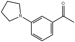 1-(3-ピロリジン-1-イルフェニル)エタノン 化学構造式