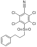 4-(3-Phenylpropylsulfonyl)-2,3,5,6-tetrachlorobenzonitrile,56916-63-3,结构式