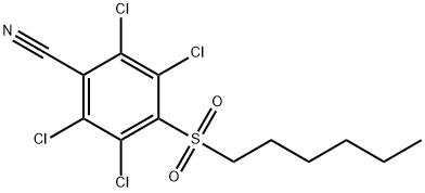 4-Hexylsulfonyl-2,3,5,6-tetrachlorobenzonitrile Struktur