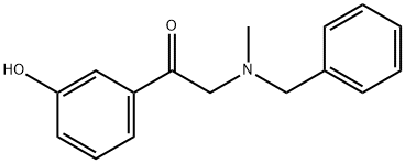 1-(3-羟基苯基)-2-[甲基(苯基甲基)氨基]乙酮, 56917-44-3, 结构式
