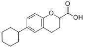 6-cyclohexylchroman-2-carboxylic acid Struktur