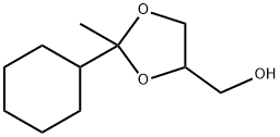 2-シクロヘキシル-2-メチル-1,3-ジオキソラン-4-メタノール 化学構造式