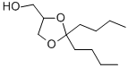 2,2-ジブチル-1,3-ジオキソラン-4-メタノール 化学構造式