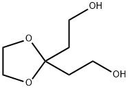 1,3-ジオキソラン-2,2-ジエタノール 化学構造式