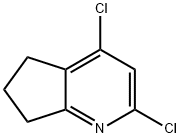2,4-ジクロロ-6,7-ジヒドロ-5H-シクロペンタ[B]ピリジン 化学構造式