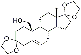 3,3,17,17-Bis(ethylenedioxy)-19-hydroxyandrost-5-ene-19-d2 Struktur