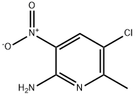 2-アミノ-5-クロロ-6-メチル-3-ニトロピリジン 化学構造式