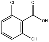 2-クロロ-6-ヒドロキシ安息香酸 化学構造式